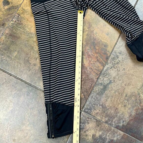 LULULEMON Runday Crop Ankle Legging Athletic Stripe Pants 8 - Picture 7 of 12